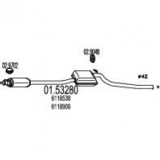 01.53280 MTS Средний глушитель выхлопных газов