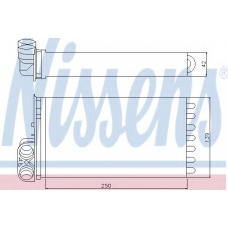 71154 NISSENS Теплообменник, отопление салона