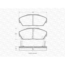 363702160888 MAGNETI MARELLI Комплект тормозных колодок, дисковый тормоз