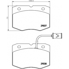 8DB 355 005-491 HELLA PAGID Комплект тормозных колодок, дисковый тормоз