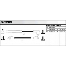 XC209 QUINTON HAZELL Комплект проводов зажигания