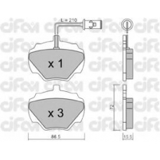 822-353-1 CIFAM Комплект тормозных колодок, дисковый тормоз