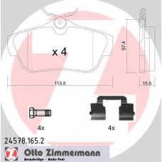 24578.165.2 ZIMMERMANN Комплект тормозных колодок, дисковый тормоз