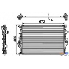 8MK 376 745-591 HELLA Радиатор, охлаждение двигателя