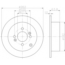 8DD 355 118-851 HELLA PAGID Тормозной диск