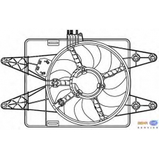 8EW 351 039-481 HELLA Вентилятор, охлаждение двигателя