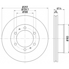 8DD 355 116-821 HELLA Тормозной диск