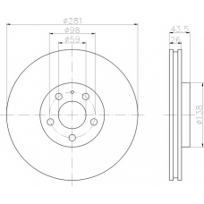 8DD 355 103-131 HELLA PAGID Тормозной диск