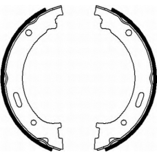 8DA 355 050-901 HELLA PAGID Комплект тормозных колодок, стояночная тормозная с