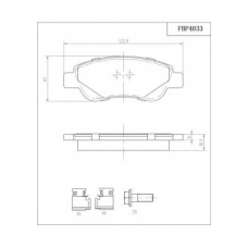 FBP4033 FI.BA Комплект тормозных колодок, дисковый тормоз