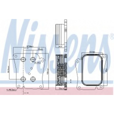 90777 NISSENS масляный радиатор, двигательное масло