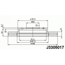 J3305017 NIPPARTS Тормозной диск