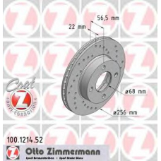 100.1214.52 ZIMMERMANN Тормозной диск