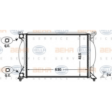 8MK 376 766-264 HELLA Радиатор, охлаждение двигателя