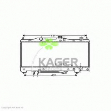 31-1122 KAGER Радиатор, охлаждение двигателя