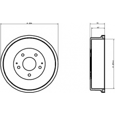 8DT 355 300-331 HELLA PAGID Тормозной барабан