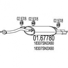 01.67780 MTS Глушитель выхлопных газов конечный