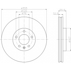 8DD 355 109-681 HELLA PAGID Тормозной диск