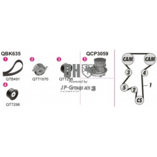 1214106419 Jp Group Водяной насос + комплект зубчатого ремня