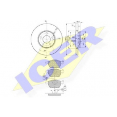 31362-4063 ICER Комплект тормозов, дисковый тормозной механизм