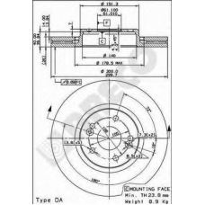 BS 8452 BRECO Тормозной диск