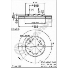 BS 7998 BRECO Тормозной диск