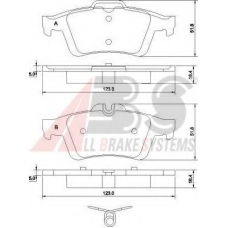 P 59 042 ABS Комплект тормозных колодок, дисковый тормоз