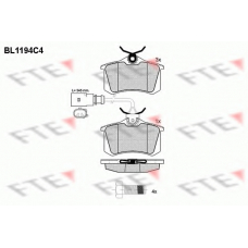 BL1194C4 FTE Комплект тормозных колодок, дисковый тормоз