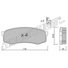 447.0 TRUSTING Комплект тормозных колодок, дисковый тормоз