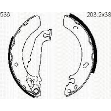 8100 16536 TRIDON Brake shoes