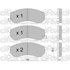 822-364-0 CIFAM Комплект тормозных колодок, дисковый тормоз