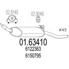 01.63410 MTS Глушитель выхлопных газов конечный