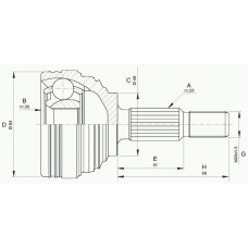 CVJ5613.10 OPEN PARTS Шарнирный комплект, приводной вал