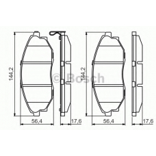 0 986 495 353 BOSCH Комплект тормозных колодок, дисковый тормоз