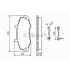 0 986 494 292 BOSCH Комплект тормозных колодок, дисковый тормоз