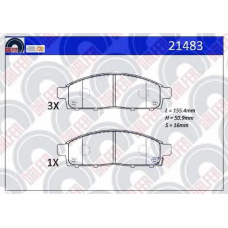 21483 GALFER Комплект тормозных колодок, дисковый тормоз