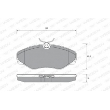 151-1891 WEEN Комплект тормозных колодок, дисковый тормоз