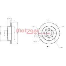 6110081 METZGER Тормозной диск