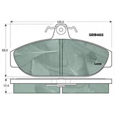 GDB482 TRW Комплект тормозных колодок, дисковый тормоз