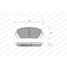 151-0021 WEEN Комплект тормозных колодок, дисковый тормоз