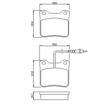 0 986 460 967 BOSCH Комплект тормозных колодок, дисковый тормоз