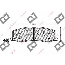 BP1117 DJ PARTS Комплект тормозных колодок, дисковый тормоз