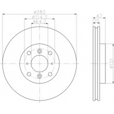 8DD 355 108-131 HELLA Тормозной диск