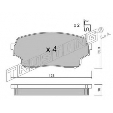 781.0 TRUSTING Комплект тормозных колодок, дисковый тормоз