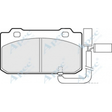 PAD486 APEC Комплект тормозных колодок, дисковый тормоз