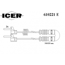 610221 E ICER Сигнализатор, износ тормозных колодок