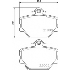 8DB 355 008-721 HELLA Комплект тормозных колодок, дисковый тормоз