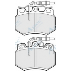 PAD828 APEC Комплект тормозных колодок, дисковый тормоз