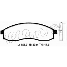 IBD-1192 IPS Parts Комплект тормозных колодок, дисковый тормоз