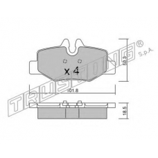 592.0 TRUSTING Комплект тормозных колодок, дисковый тормоз